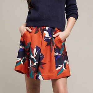 BTWT Maeve Orange Floral Maira Skirt Size 12
